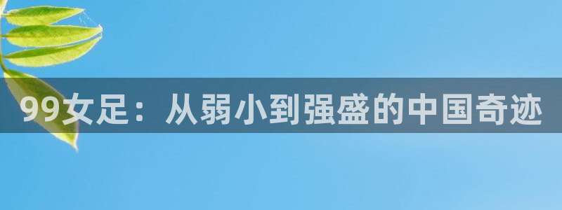 世界杯第一场比赛：99女足：从弱小到强盛的中国奇迹